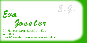 eva gossler business card